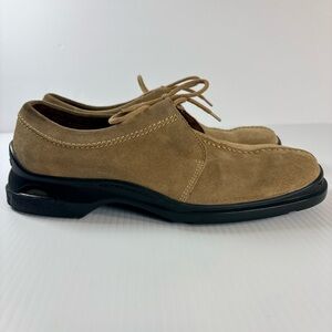 Cole Haan Nike Air Suede Oxford Shoes Tan Brown Comfort Dress Shoes Sz9 Preppy